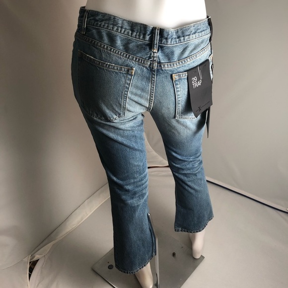 Denim X Alexander Wang Trap cropped blue denim jeans 29 - Picture 4 of 13